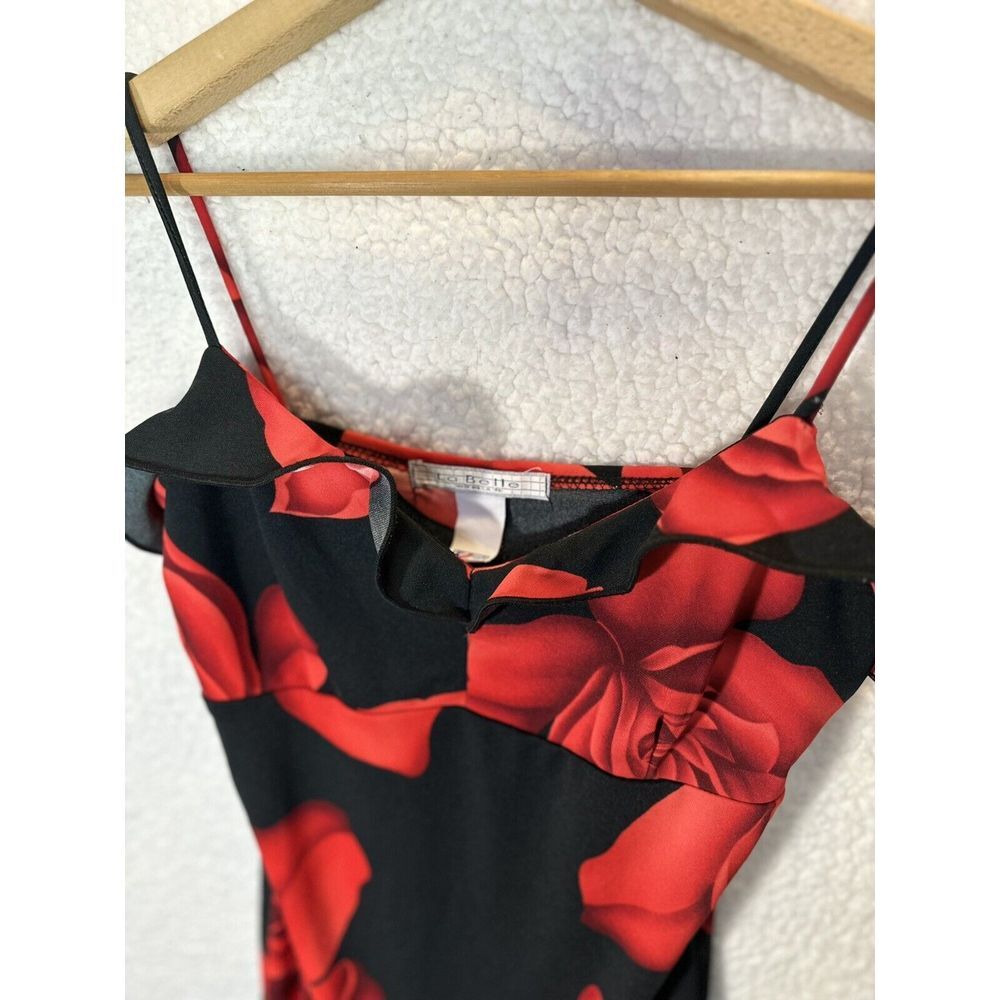 La Belle Rose slip Dress Dead-stock Y2K Fixed Straps - Picture 3 of 7